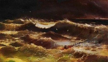  Paysage Peintre - tempête 1886IBI paysage marin Ivan Aivazovsky